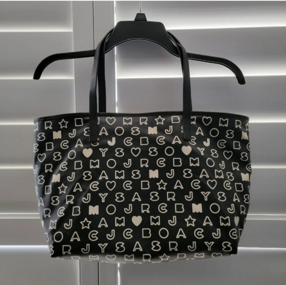 Marc by Marc Jacobs monogrammed PVC leather strap tote bag